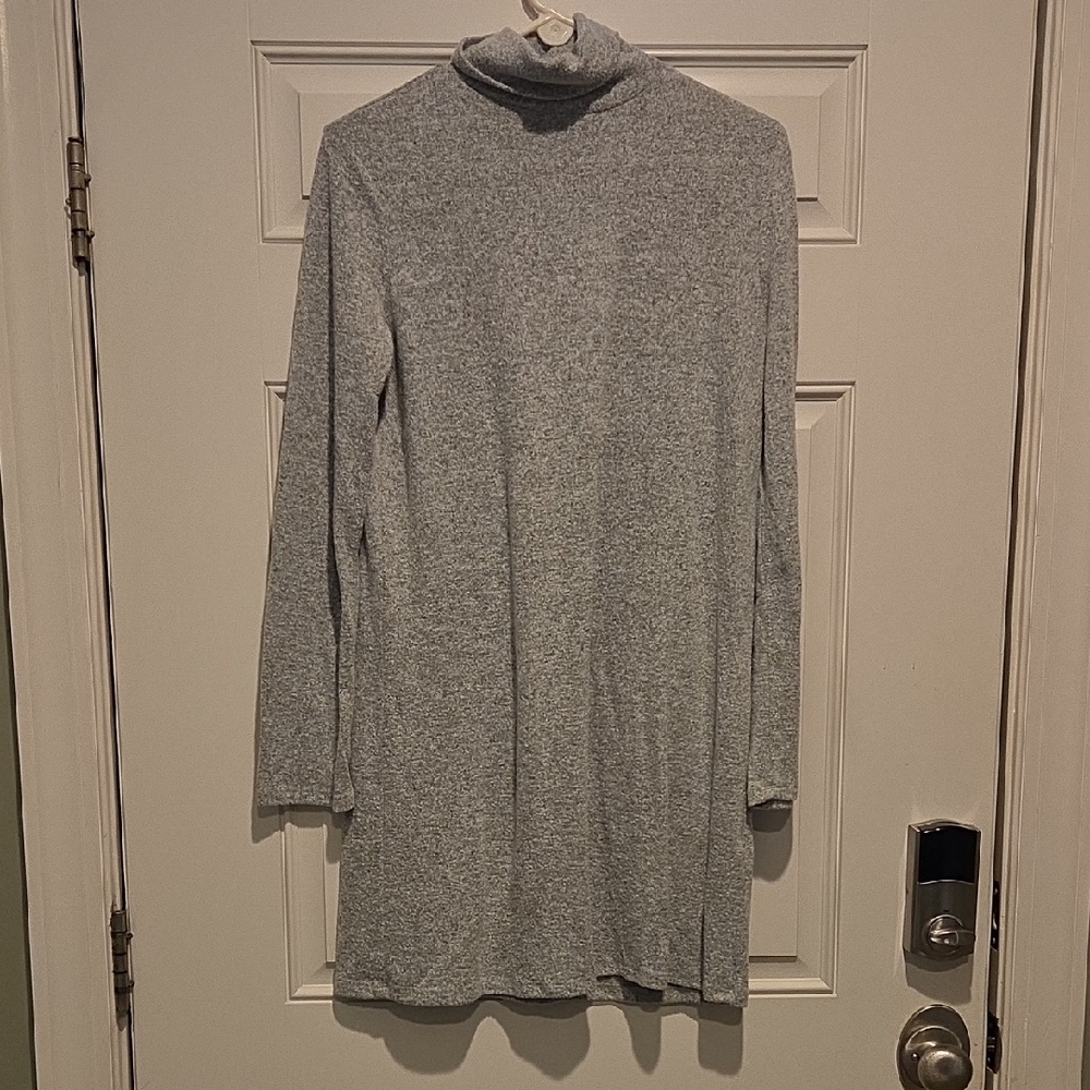 Gray Women's Zara Turtleneck Dress M Medium